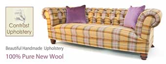 Contrast Upholstery Wool Chesterfield